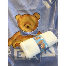 TEDDY BEAR BATH TOWELS SET OF 2
